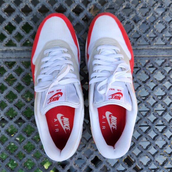 1st Release 908375-100 Nike Air Max 1 OG Anniversary 'Red' Men Size 11.5 - Picture 13 of 16